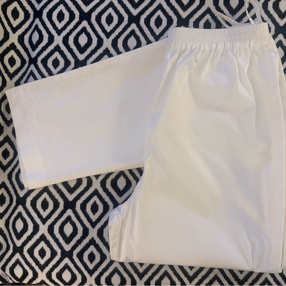 eskandar White Straight Leg Pants